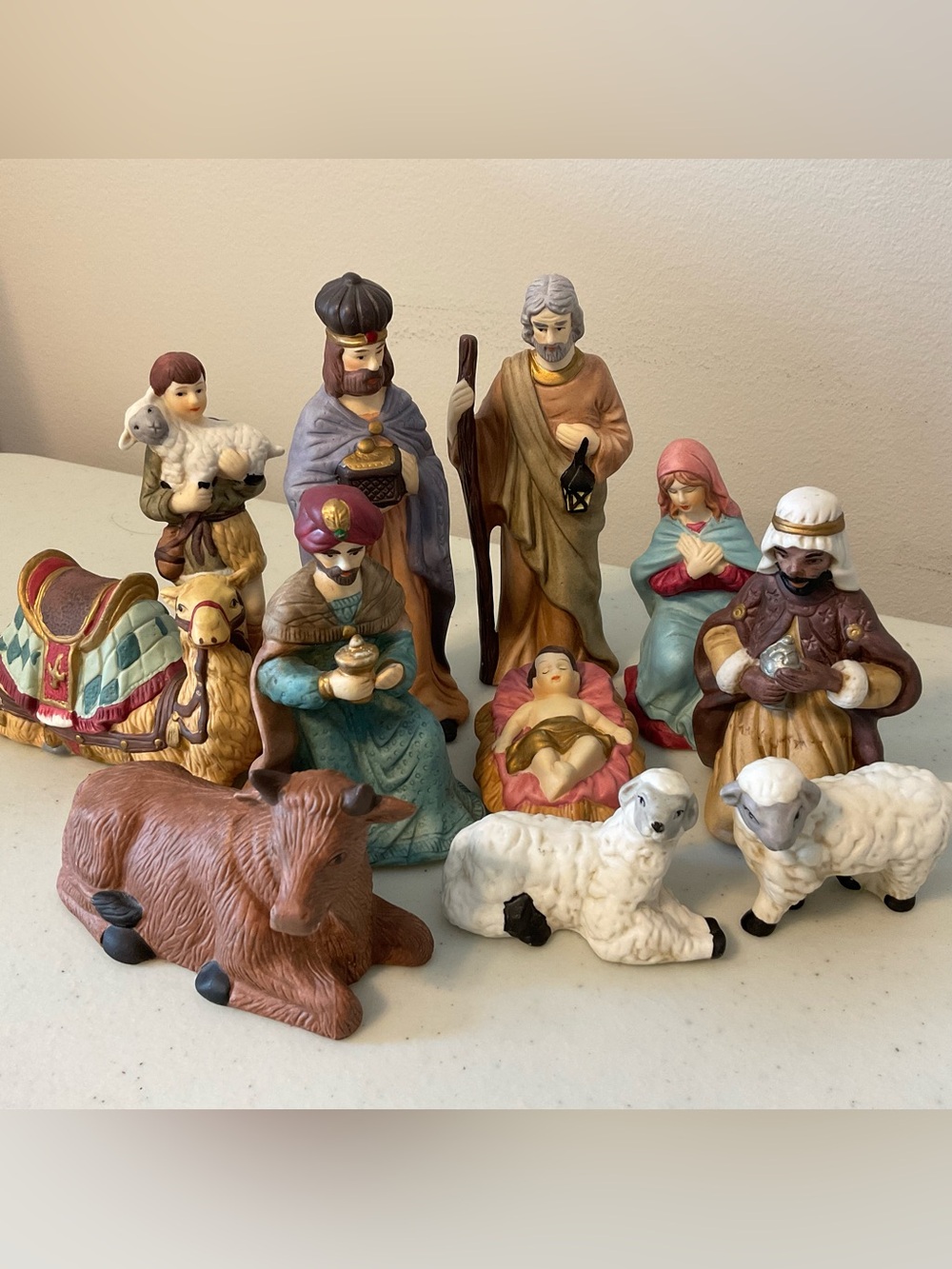 Vintage 11 Piece Nativity Figurine Set